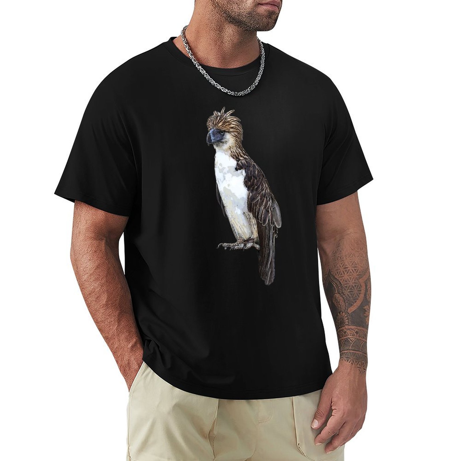 Street Fashion Philippines - フィリピン・イーグルカラーデザインTシャツ ストリートファッション カジュアルTシャツ