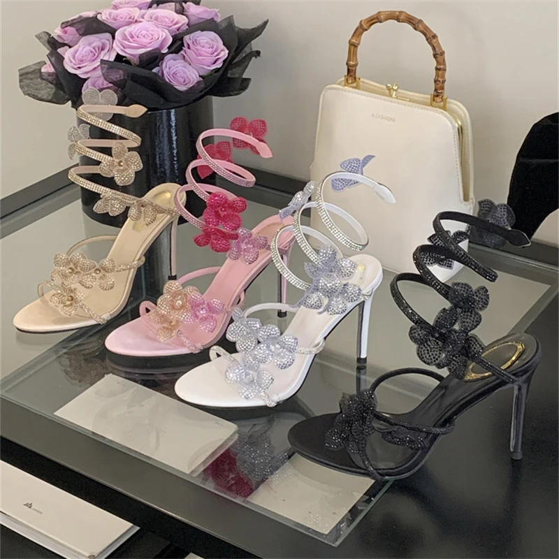 Street Fashion Dress - 2026年夏 アネイケ オープントゥ アンクルストラップ レディース サンダル