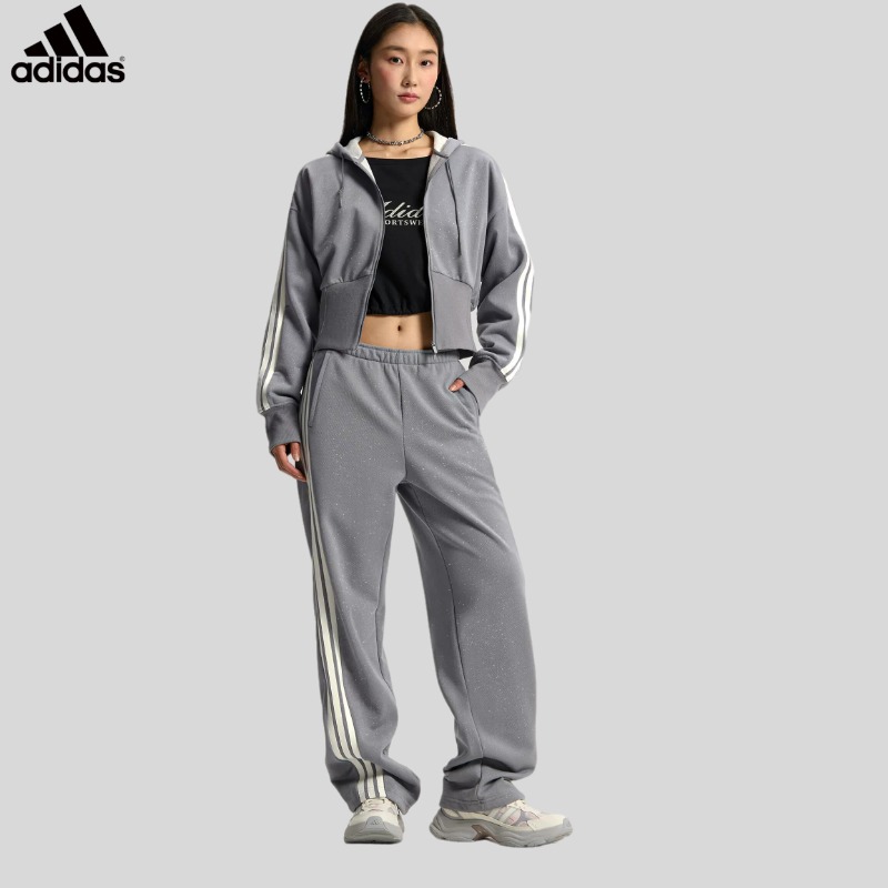 Street Fashion Adidas - アディダス アシンメトリージップウーブンジャケット 春 ハイストリート ボクシーシルエット ファッションアウターKX8906