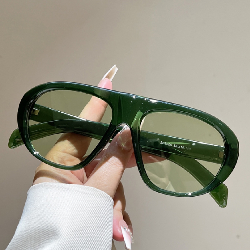 Street Fashion Glasses - 新しい特大パイロットサングラス女性男性ヴィンテージブランドサングラス女性トレンディな高級ブランドデザイナーアウトドアシェード