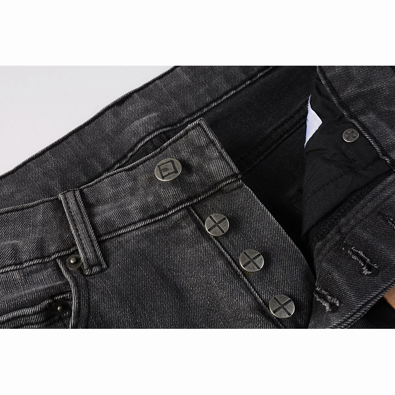メンズ ハイストリート ダメージ加工 アッシュグレー ストレ - Distressed Jean Rip のレビューと価格