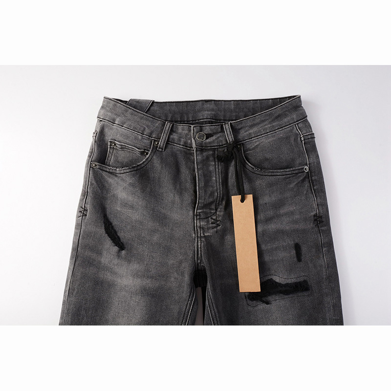 メンズ ハイストリート ダメージ加工 アッシュグレー ストレ - Distressed Jean Rip のレビューと価格