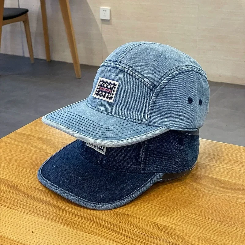ヴィンテージフラットブリムデニムベースボールキャップ 男女兼 - Corduroy Cap 5 Panel のレビューと価格