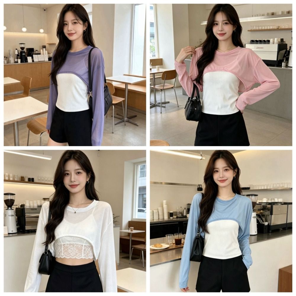 軽量メッシュ日焼け止めカバーアップショート通気性メッシュシュ - Mesh Top Layering のレビューと価格