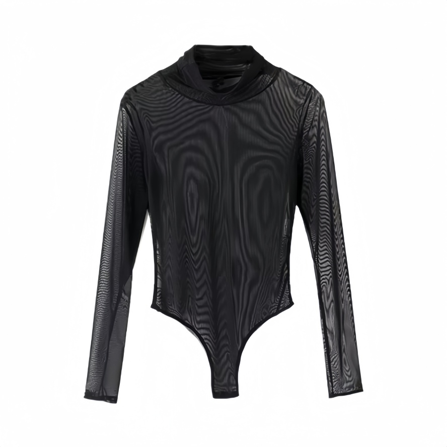 FREEAUCE 新しい長袖ワンピースシアーブラックメッシュ - Mesh Top Layering のレビューと価格