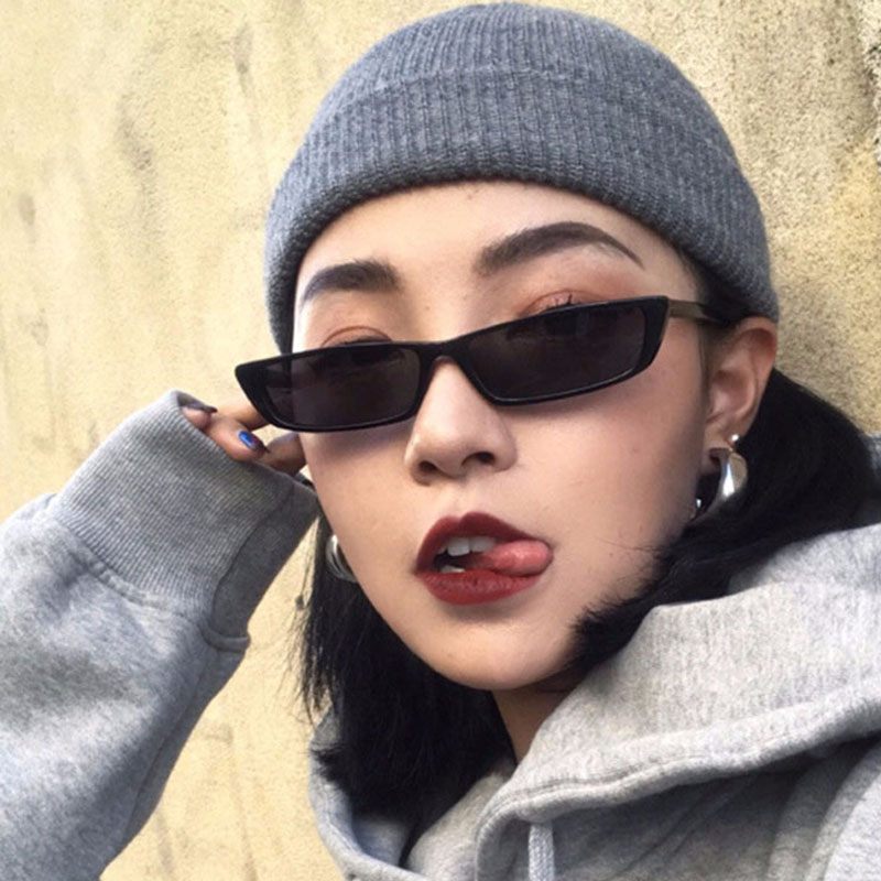 小さな長方形サングラスファッション女性レトロ小さなフレームサ - Street Fashion Glasses のレビューと価格