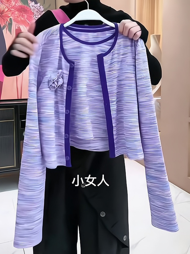 おしゃれなワイドレッグパンツセット レディース 秋服 カーデ - Street Fashion Online のレビューと価格