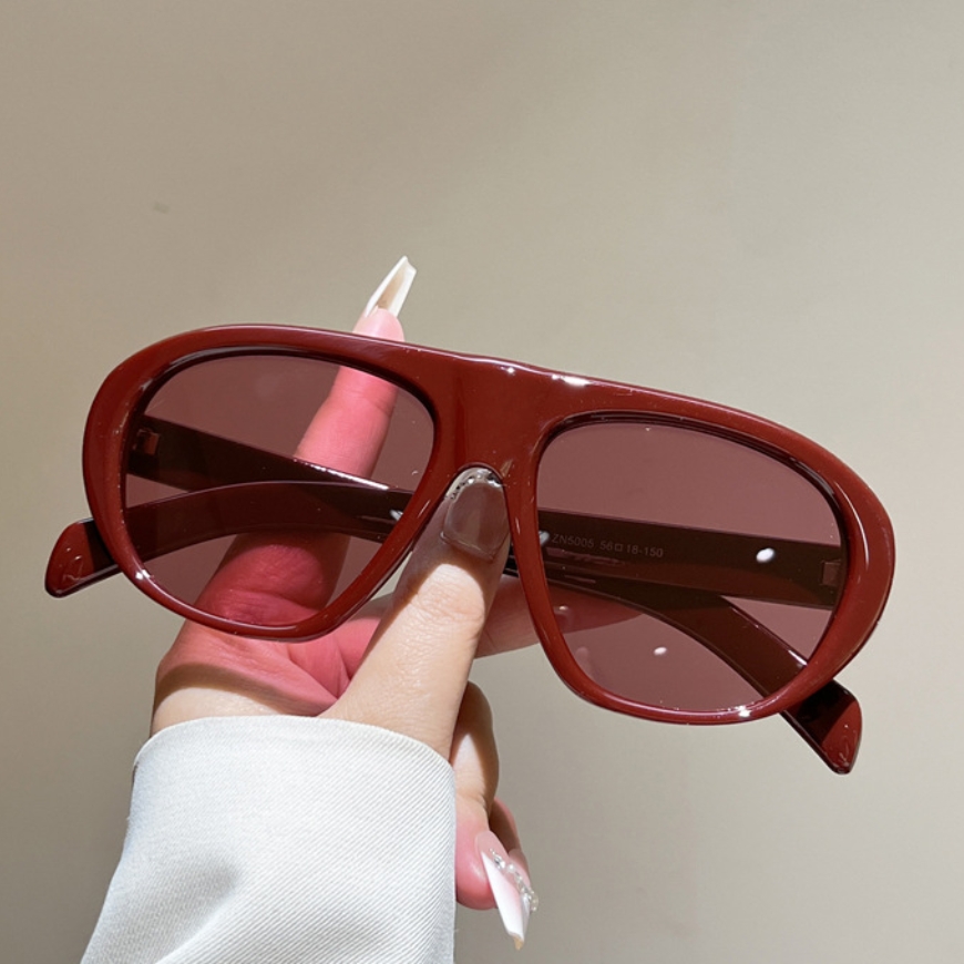 新しい特大パイロットサングラス女性男性ヴィンテージブランドサ - Street Fashion Glasses のレビューと価格