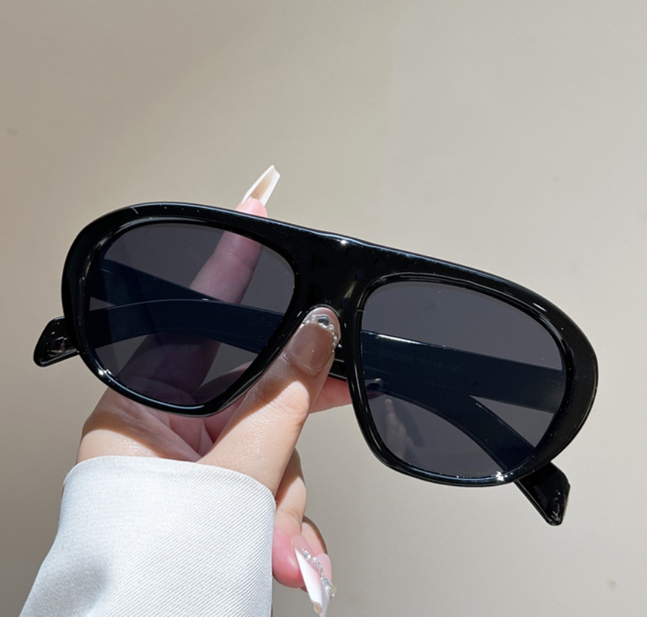 新しい特大パイロットサングラス女性男性ヴィンテージブランドサ - Street Fashion Glasses のレビューと価格