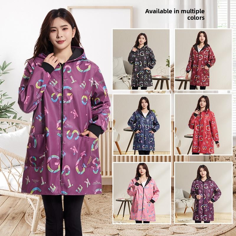 プラスサイズレインコートジャケット厚手フリース長袖ストリート - Street Fashion Vendors のレビューと価格